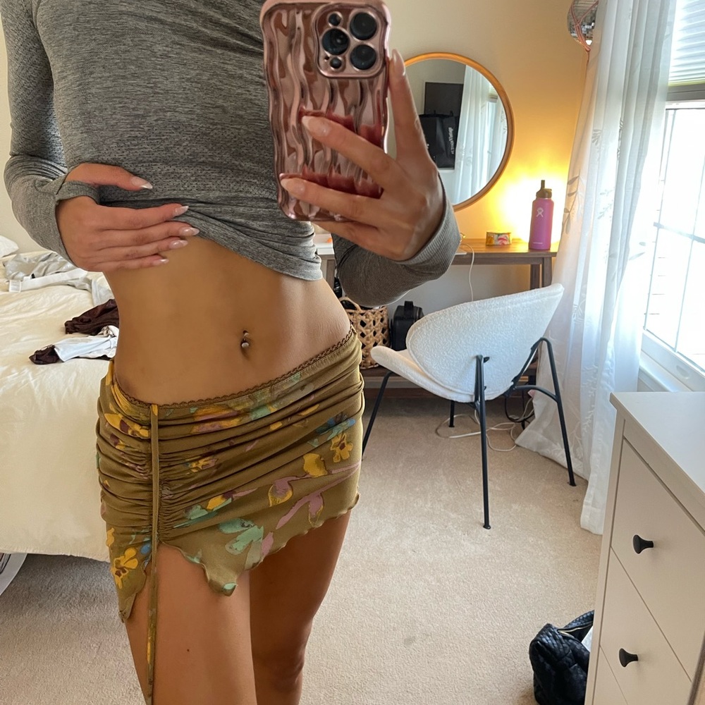 Urban Outfitters floral, adjustable skirt